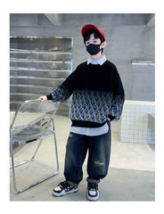 WZH301124-57 طقم ولادي قطعتين ( هودي + بنطلون جينز)