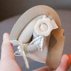 WDY260924-12 حذاء الفراشة بناتي مزين بالستراس للأعياد والمناسبات قالب مريح