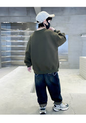 WZH301124-7 هودي قطن ربيع خريفي دافي أصلي