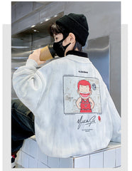 WZH301124-16 بلوزة شتوية مبطنة فرو تقيل