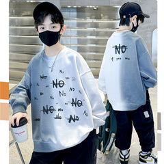 WZH301124-8 هودي ولادي قطن اصلي ربيعي خريفي دافية