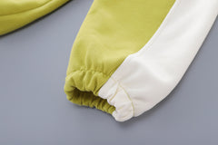 SSX220824-181 ترينج قطن دافي ربيعي خريفي قطعتين ( بلوزة + بنطلون)