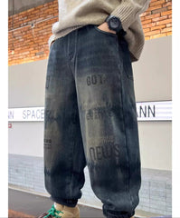 WZH301124-38 بنطلون جينز شتوي مبطن فرو