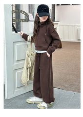 WZH191124-2 ترينج شتوي تقيل مبطن فرو (جكيت+ بنطلون)