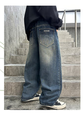 WZH301124-33 بنطلون جينز قصة عريضة