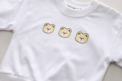 SSX220824-162 طقم 3 قطع ( فست صوف + بلوزة قطنية + بنطلون جينز)