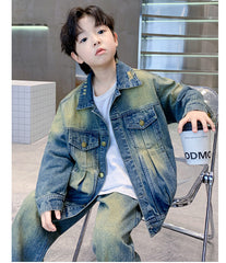 WZH301124-56 طقم جينز قطعتين( جكبت + بنطلون)