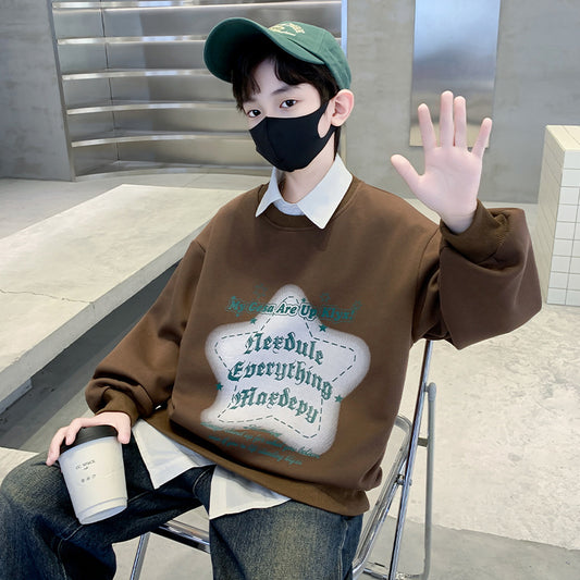 WZH301124-7 هودي قطن ربيع خريفي دافي أصلي