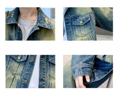 WZH301124-56 طقم جينز قطعتين( جكبت + بنطلون)