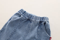 SSN040924-60 طقم بناتي خريفي ربيعي قطعتين ( بلوزة + بنطلون جينز)