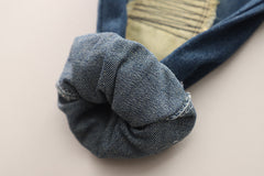 SSX220824-100 طقم جينز 3 قطع ( بلوزة قطنية + جكيت + بنطلون جينز )