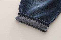 SSX220824-165 طقم ولادي ربيعي خريفي 3 قطع ( قميص +جكيت+ بنطلون جينز)