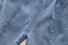 SSN040924-60 طقم بناتي خريفي ربيعي قطعتين ( بلوزة + بنطلون جينز)