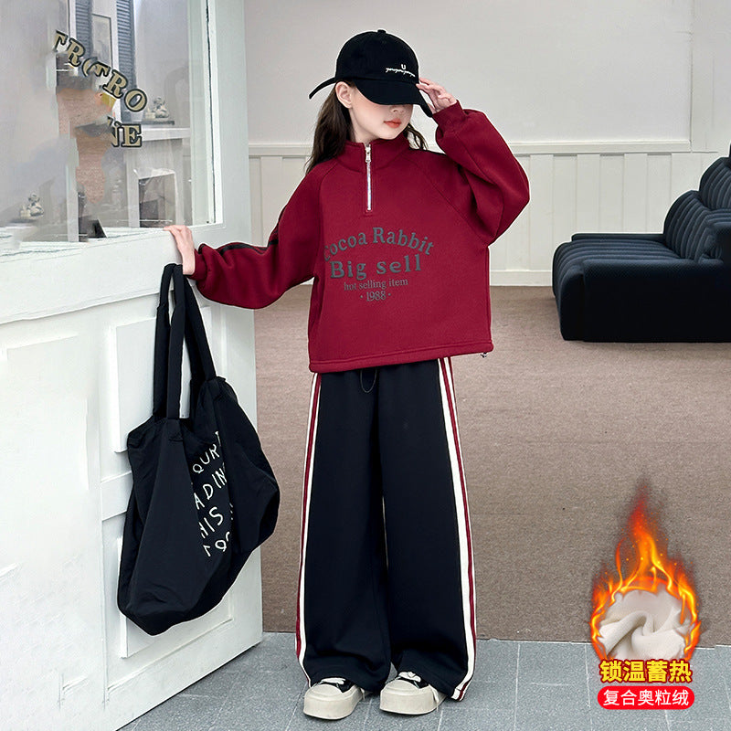 WZH191124-25 بدلة شتوي سميكة قطنية جواها فرو تقيل شتوي