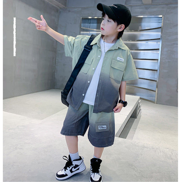 WZH301124-1 طقم صيفي قطعتين ( جكيت + شورت طويل)