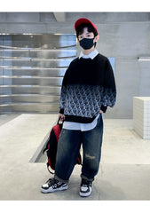 WZH301124-57 طقم ولادي قطعتين ( هودي + بنطلون جينز)