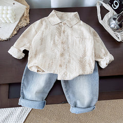 SSX220824-126 طقم قطعتين ( قميص + بنطلون جينز )