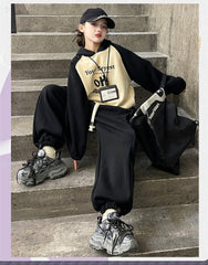 WZH191124-44 بدلة شتوي سميكة مبطنة فرو بالكامل قطعتين ( بلوزة + بنطلون)