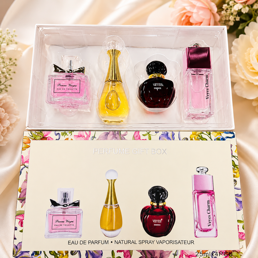 علبة هدايا عطور ميني ( Perfumes Gift Set) تحتوي على تشكيلة من العطور المصغرة بتصاميم مستوحاة من ماركات عالمية شهيرة. - MUNSH-20260609-194845-243