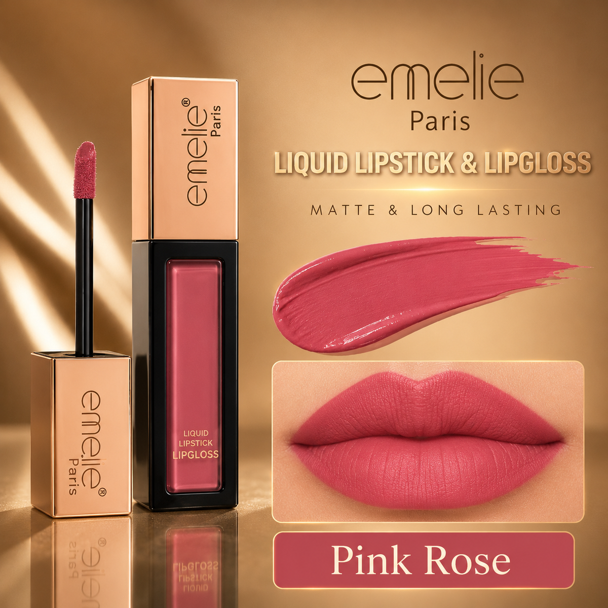 إيملي باريس جلوس سائل مطفي وثابت للشفاه - Liquid Lipstick & Lipgloss CAS-20260610-025959-829