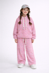 RM150424-2 طقم صوف خريفي شتوي بناتي قطعتين ( بلوزة + بنطلون)