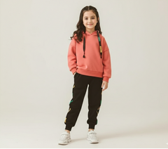 طقم سبورت قطني قطعتين ( بلوزة + بنطلون) AO0519-147