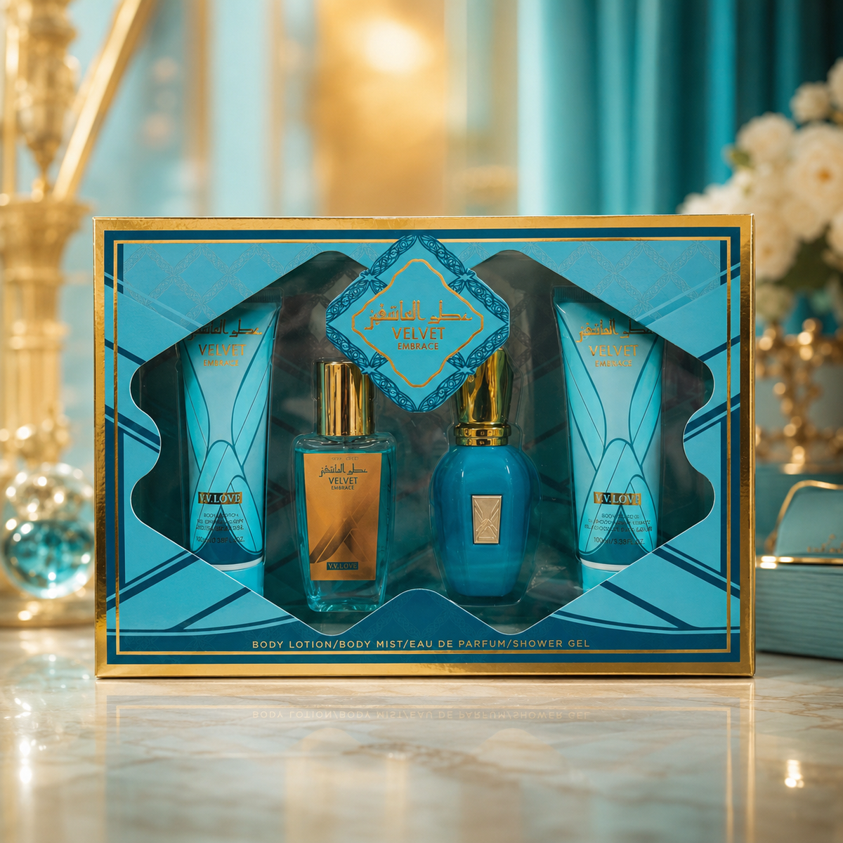 طقم هدايا فيلفت إمبريس عطر العاشقين V.V.LOVE Velvet Embrace - MUNSH-20260609-193831-682