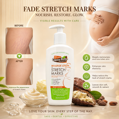 لوشن زبدة الكاكاو لتقليل وعلاج علامات التمدد بالجلد – 250ml Cocoa Butter Massage Lotion Cas320526-49