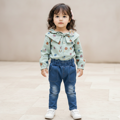 طقم جينز ( قميص كتان ناعم + بنطلون جينز )AS-1304G