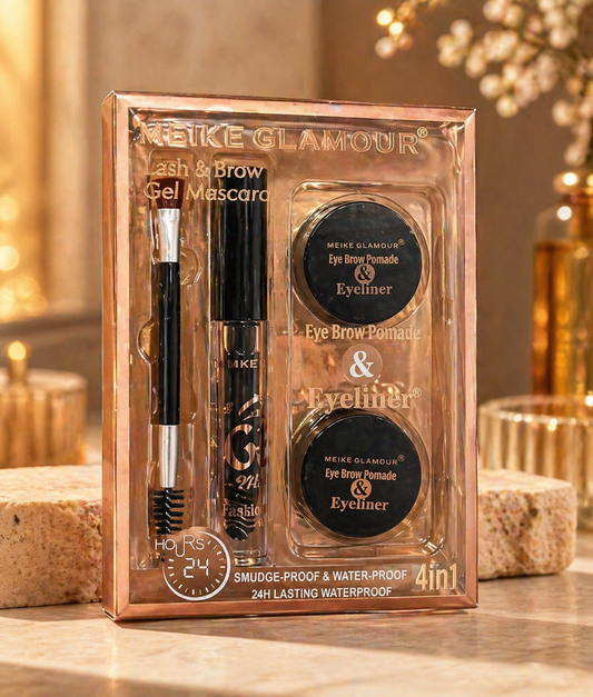 طقم حواجب وآيلاينر 4×1 من MEIKE GLAMOUR – ثبات 24 ساعة  Cos-010526-22
