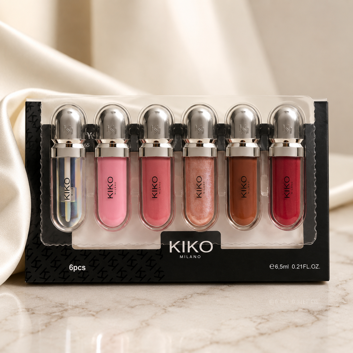 بكج ملمّعات شفاه KIKO Milano – 6 ألوان لامعة Cos120526-13