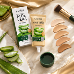 بديل كريم الأساس التقليدي بمستخلص الصبار يعطي لون طبيعي خافي عيوب مع ترطيب عميق- aloevera Cos090526-09