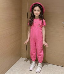 AO0507-109 طقم أفرهول كتان ( بلوزة قطن + أفرهول كتان ناعم )
