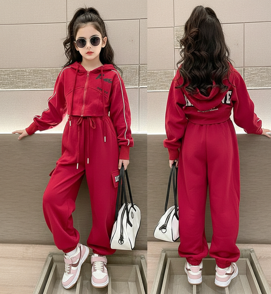 AO0512-17 طقم سبورت قطعتين ( جكيت + بنطلون)