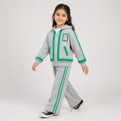 RM090424-2 طقم رياضة قطني قطعتين ( جكيت + بنطلون)