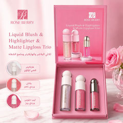 ثلاثي روز بيري: بلاشر + هايلايتر + ليب جلوس Munsh010626-4