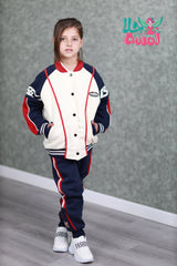 HBC040924-10 طقم بناتي شتوي مبطن فرو قطعتين ( جكيت + بنطلون)